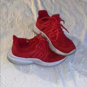 Red sneakers